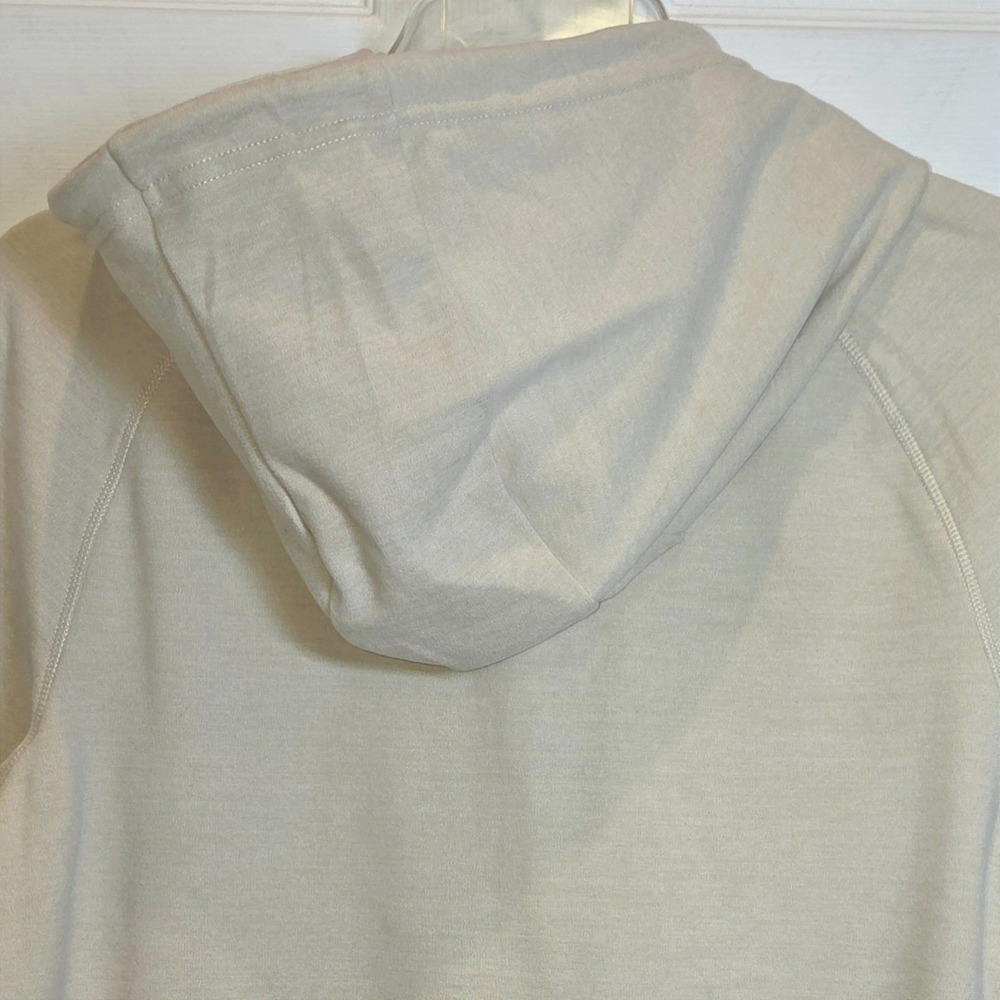 Avalanche Double Peached Hoodie Full Zip Jacket Womens Large Beige Fleece $98 - Picture 9 of 12